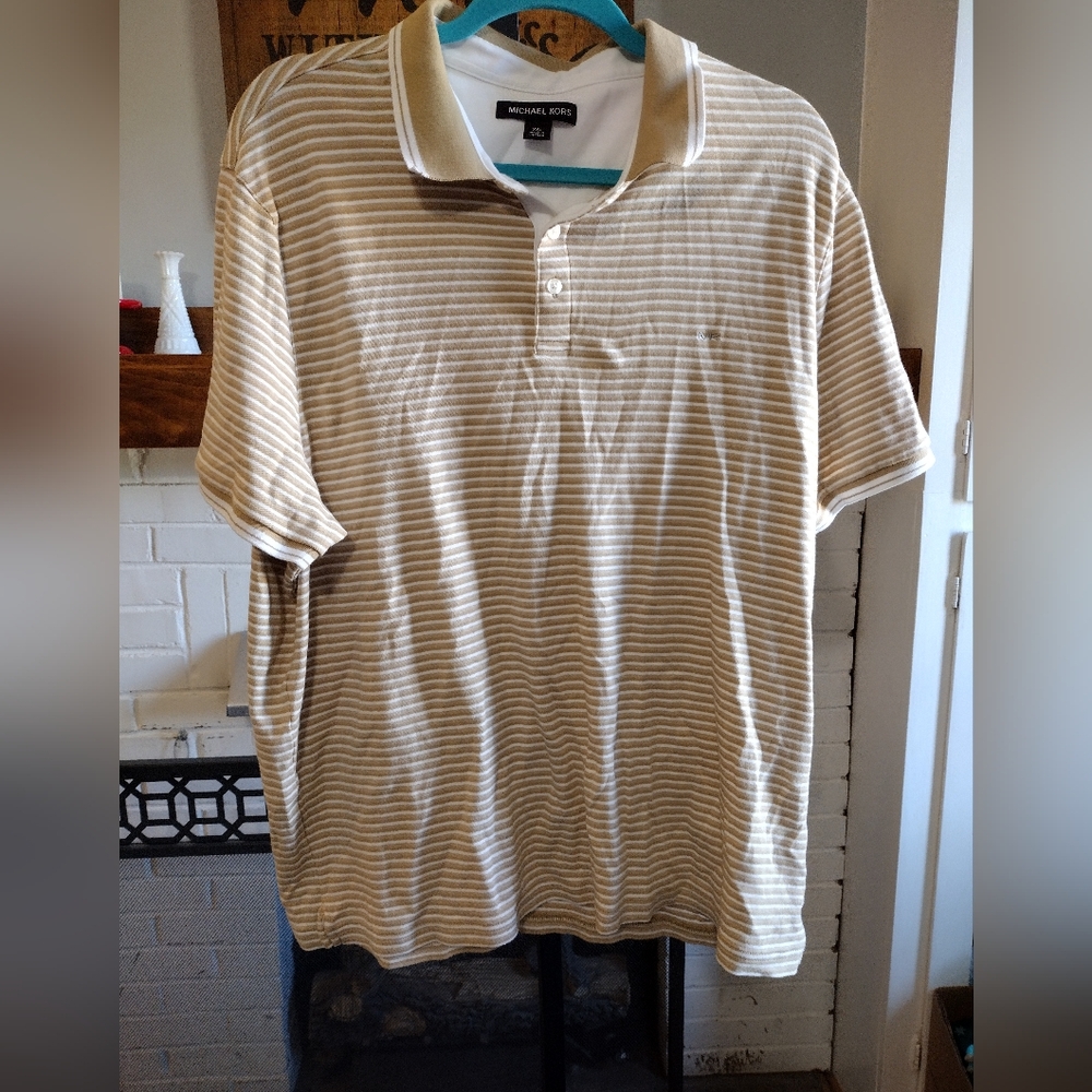 Michael Kors striped polo